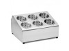 FLATWARE HOLDER CYLINDER 2 TIER 6 HOLE S/S