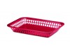 GRANDE BASKET RECTANGULAR PLASTIC RED