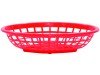 BASKET SIDE ORDER OVAL PLASTIC RED