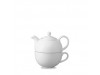 WHITE HOLLOWARE TEAPOT ONE CUP 13OZ