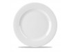 BAMBOO PLATE FOOTED WHITE 12"