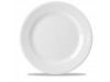 BAMBOO PLATE FOOTED WHITE 16.5CM