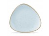 STONECAST PLATE TRIANGLE DUCK EGG 26.5CM