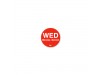 LABEL DAY SOLID ROUND WEDNESDAY RED