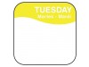 LABEL REMOVABLE SQUARE TUESDAY 1"