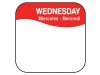 LABEL REMOVABLE SQUARE WEDNESDAY 1"