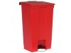 BIN PEDAL STEP-ON RUBBERMAID RED 90LT