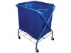 FOLDING WASTE CART WITH VINYL BAG BLUE
