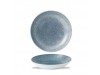 BOWL EVOLVE COUPE RAKU TOPAZ BLUE 7.25"