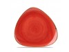 PLATE LOTUS STONECAST BERRY RED 7"
