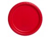 PLATE PAPER RED 9"