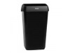 BIN 50LT WITH LID BLACK 2 PACK