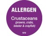 LABEL ALLERGEN CRUSTACEANS  1" CIRCLE