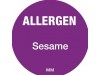 LABEL ALLERGEN SESAME 1" CIRCLE