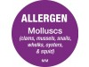 LABEL ALLERGEN MOLLUSCS 1" CIRCLE