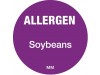 LABEL ALLERGEN SOY BEAN 1" CIRCLE