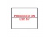 LABEL FOR LABEL GUN PRODUCED ON/USE BY