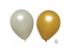 BALLOONS CREAM/GOLD METALLIC 12"